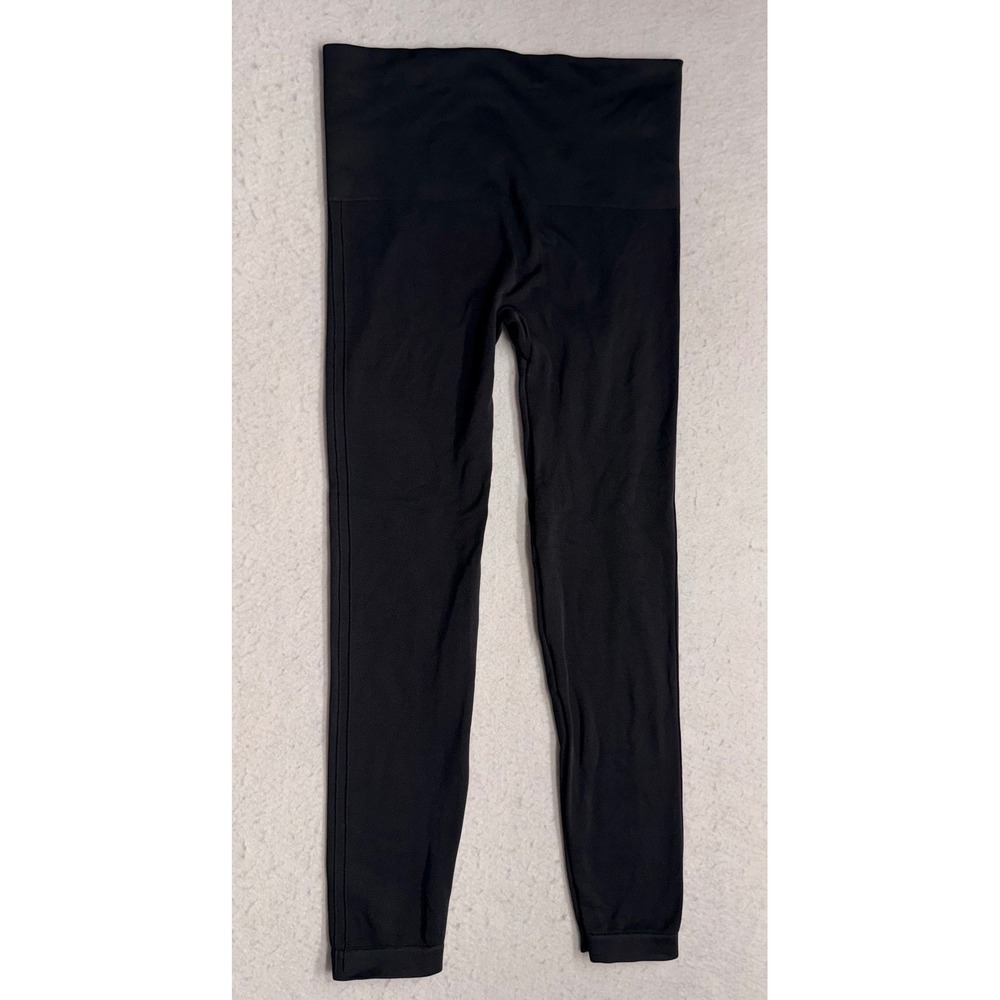 Spanx Look At Me Now Seamless Leggings Black High Waist Tummy Control Large